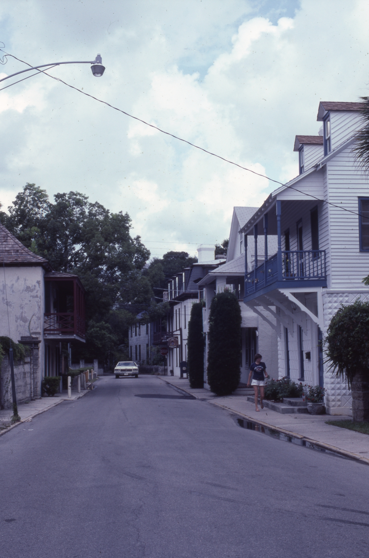 Looking down Saint Francis Street - Saint Augustine, Florida