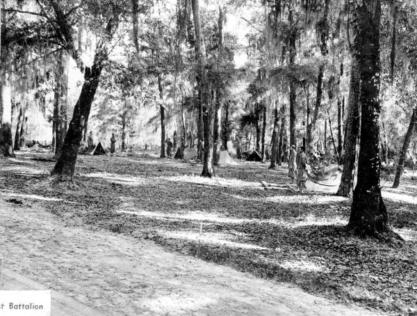 Florida State Guardsmen during maneuvers at Natural Bridge - Leon County, Florida
