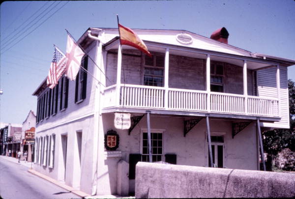 Old Spanish Treasury, which is made of coquina and wood - Saint Augustine, Florida.