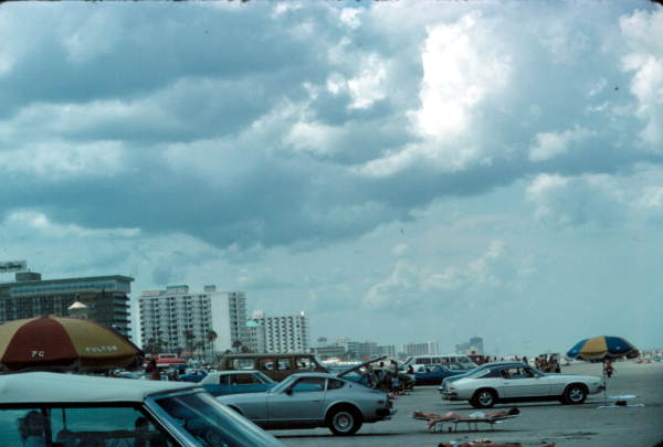 Cars and people at the beach - Daytona Beach, Florida