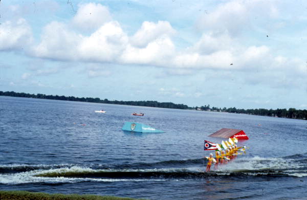 Water skiers perform at Cypress Gardens - Winter Haven, Florida