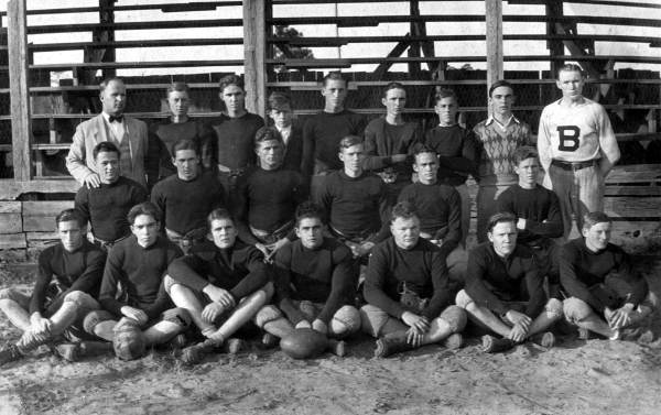 Group portrait of the 1928-1929 Taylor County High School varsity football team - Perry, Florida