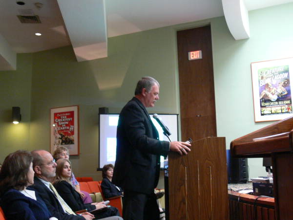 Mike Whitehead speaks on behalf of a grant application at the meeting of the Florida Historical Commission - Tallahassee, Florida