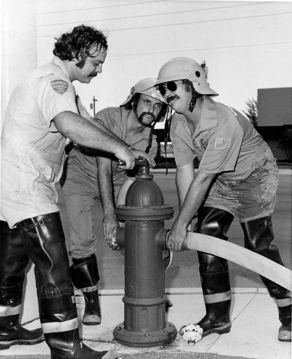 Members of the North Andrews Volunteer Fire Department training in Fort Lauderdale - Broward County, Florida