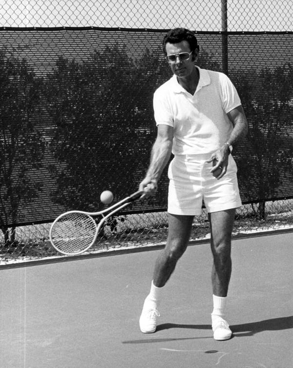 Unidentified man playing tennis - Fort Lauderdale, Florida.
