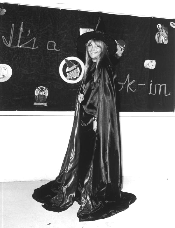 Pine Crest School teacher wearing Halloween witch costume - Fort Lauderdale, Florida