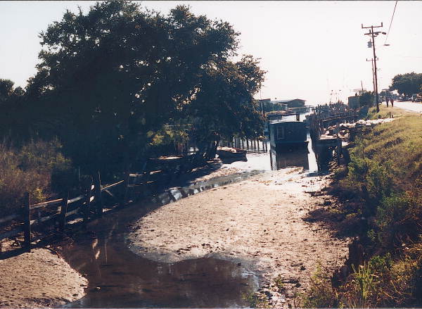 View of the canal and the boats - Horseshoe Beach, Florida