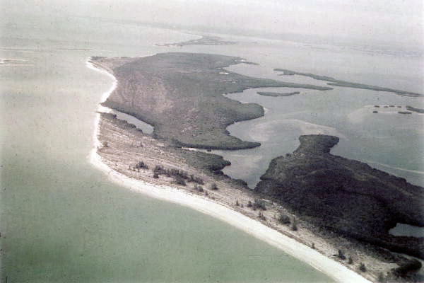 Aerial view of Cayo Costa island - Lee County, Florida.
