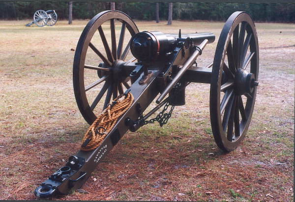 Cannon on display during the Olustee Battlefield Historic State Park reenactment festival - Baker County, Florida.