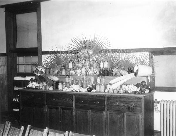 View of canned goods created during a 4-H Clubs short course at the Florida State College for Women - Tallahassee, Florida.
