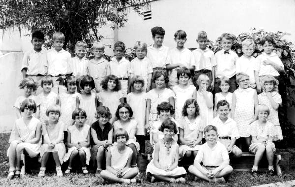 Postcard showing group portrait of Miami Central School students - Miami, Florida.