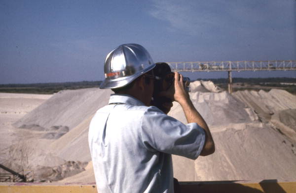 View of an unidentified member of the press