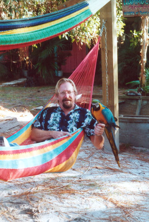 Larry Bloyd and Sophie at Grayton Beach.
