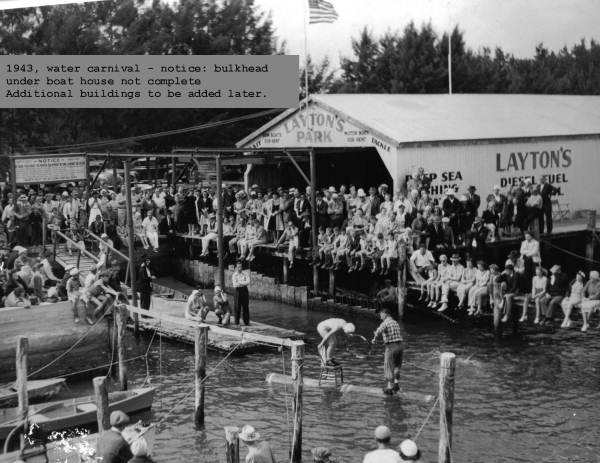 Water carnival at Layton's Park boat house - Riviera Beach, Florida.