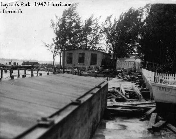 Layton's Park - 1947 hurricane aftermath..