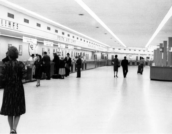 Interior view of the Miami International Airport.