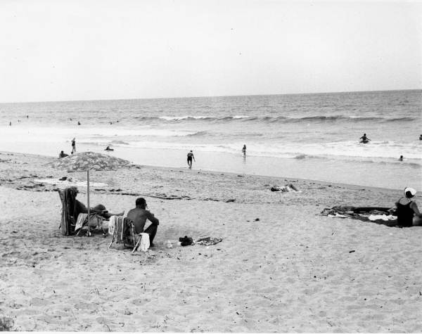 View showing people on the beach in Sebastian, Florida.