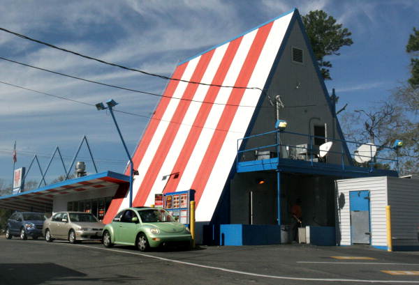 Rear view of the Whataburger restaurant at 1101 Thomasville Road in Tallahassee, Florida.