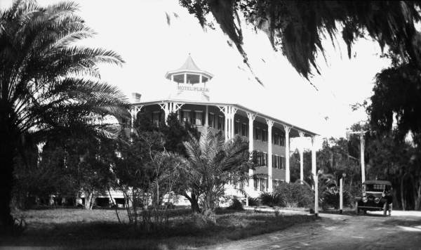 View showing the Plaza Hotel in Rockledge, Florida.
