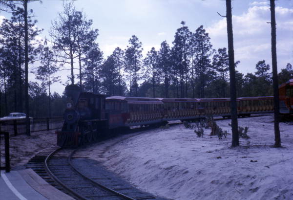 View of train at the Six Gun Territory theme park in Ocala, Florida.