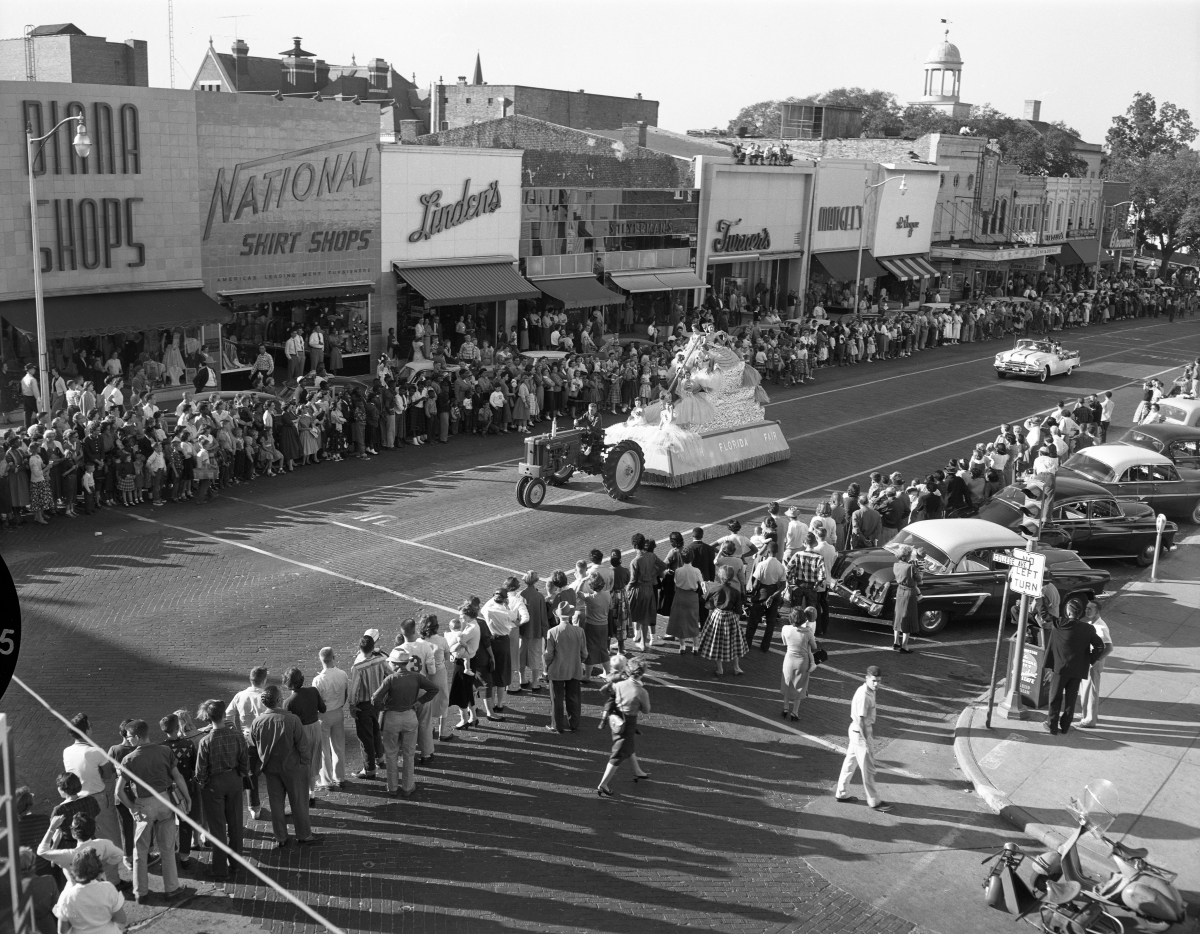 North Florida Fair parade proceeding south on Monroe Street.