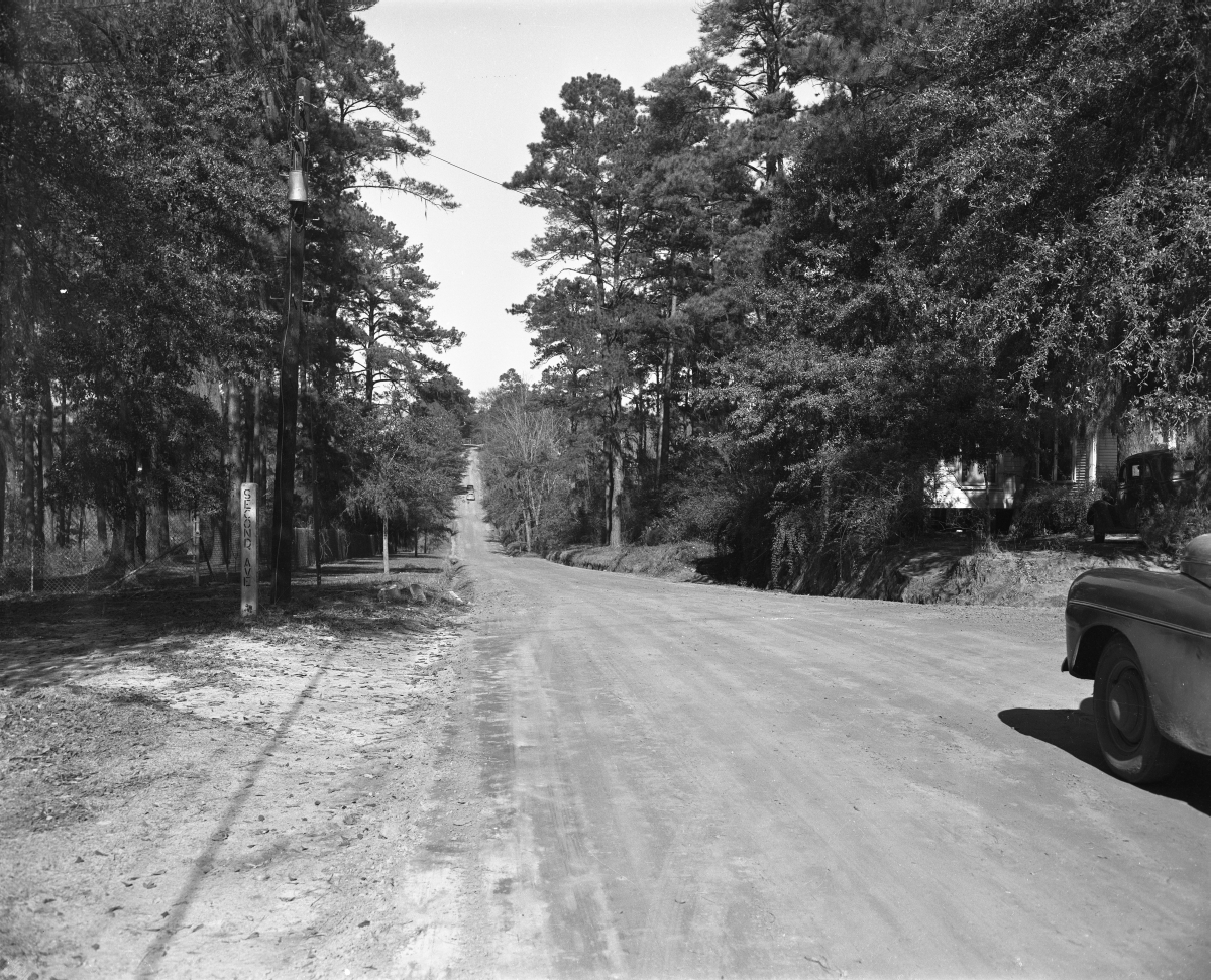 Looking north down Bronough St. at 2nd Ave. in Tallahassee.