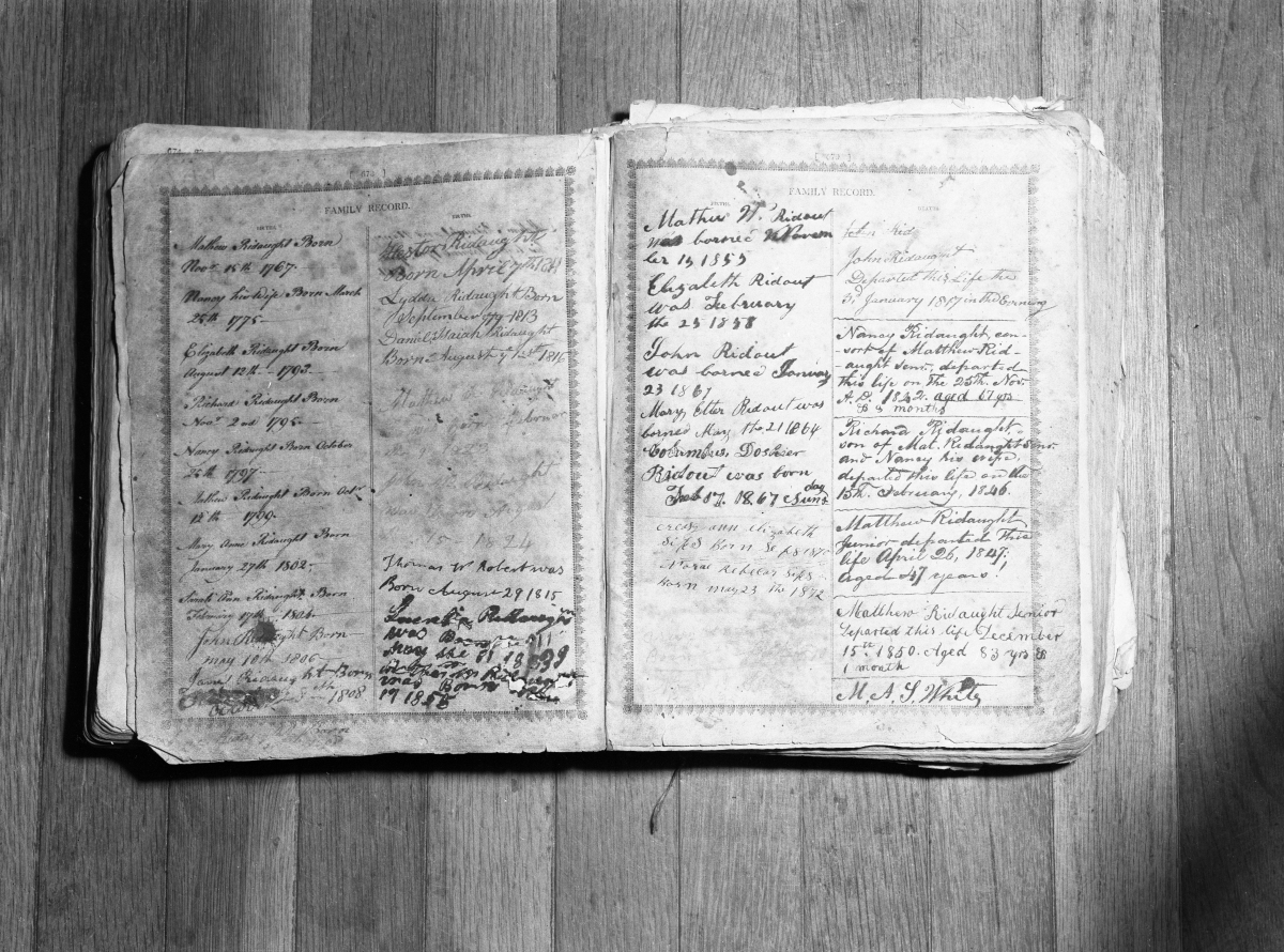 Handwritten family records of a Choctaw family?