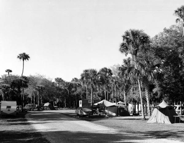 View of camping grounds at the Collier-Seminole State Park near Naples - Collier County, Florida.