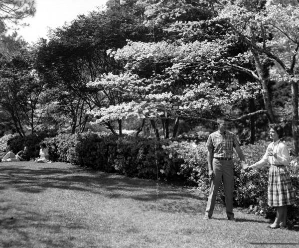 Couples enjoying the scenic view at Killearn Gardens State Park in Tallahassee, Florida.