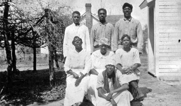Group portrait of house and grounds employees of Killearn Gardens - Tallahassee, Florida.
