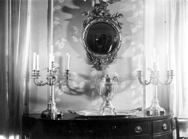 Governor's silver service in the Florida Governor's Mansion - Tallahassee, Florida