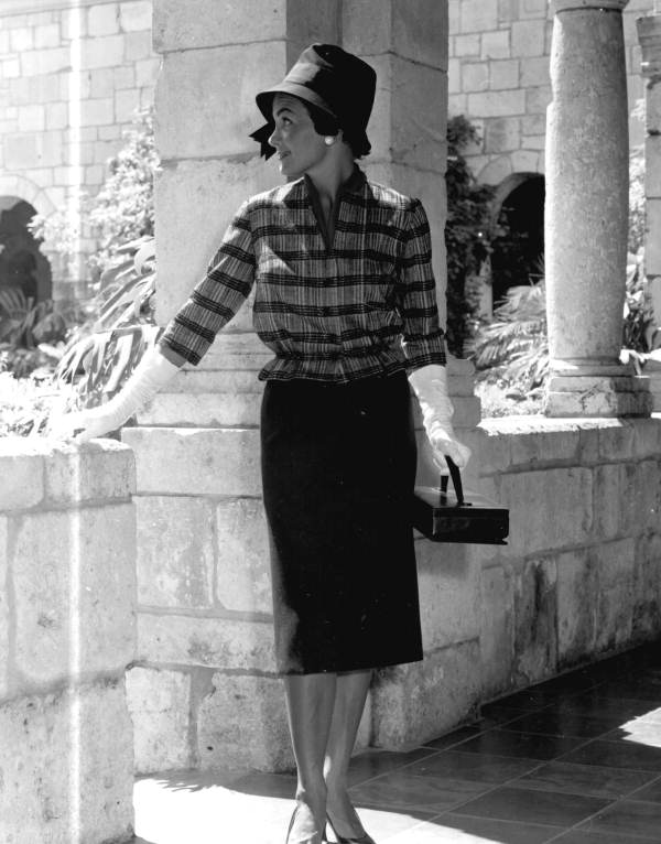 Carolyn Zisk modeling suit at the Ancient Spanish Monastery - North Miami Beach, Florida.