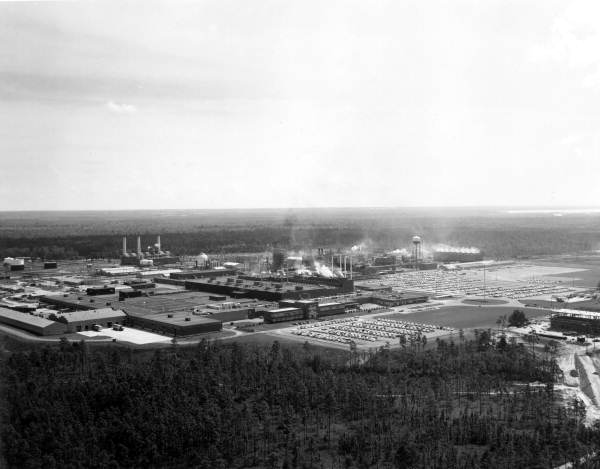 Aerial view of the Chemstrand Corporation chemical plant - Pensacola, Florida.
