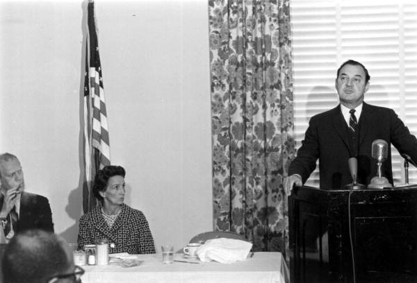 Governor Kirk speaking to luncheon group - Washington, D.C.
