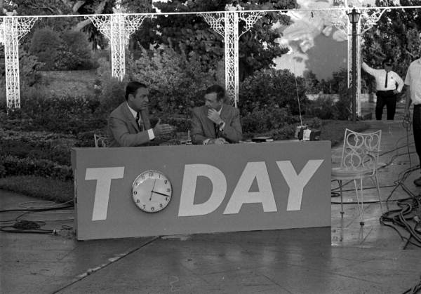 Governor Kirk being interviewed by Today Show host Hugh Downs - Miami Beach, Florida.