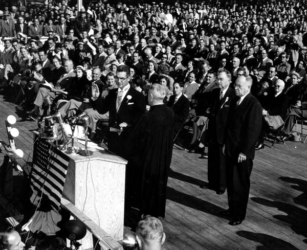 Dan McCarty taking the oath of office of the Governor - Tallahassee, Florida.