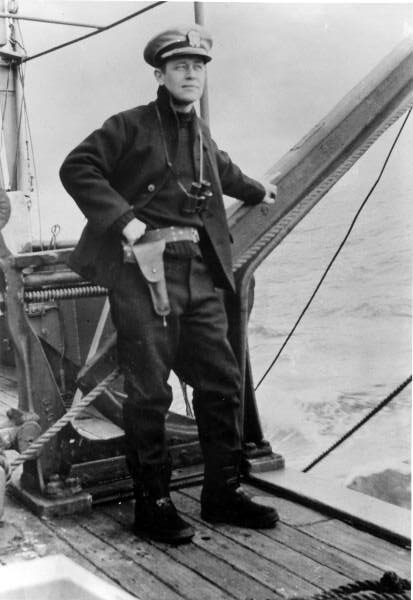 Farris Bryant performing sea duty during World War II