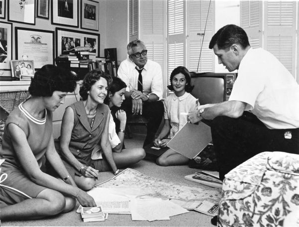 Former Governor and Mrs. LeRoy Collins with family members during campaign for U.S. Senate - Tallahassee, Florida.
