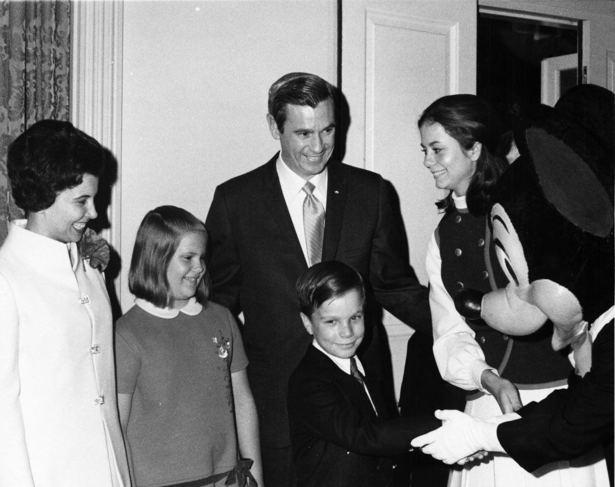 Askew family at inaugural reception at the mansion - Tallahassee, Florida.