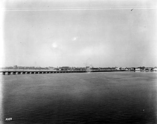 West end of the County Causeway - Miami Beach, Florida.