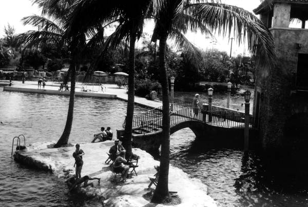 People enjoying the Venetian Pool - Coral Gables, Florida