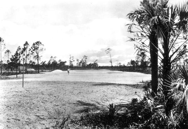 Novel beach hole on the golf couse - Venice, Florida.