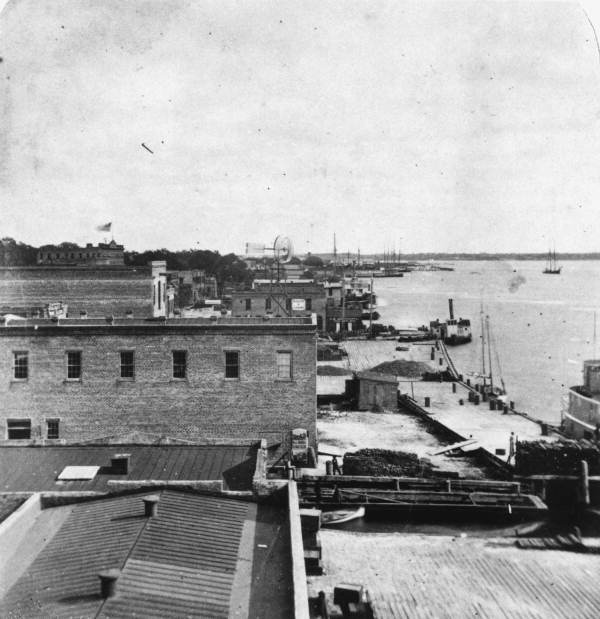 Looking along the Jacksonville riverfront - Jacksonville, Florida