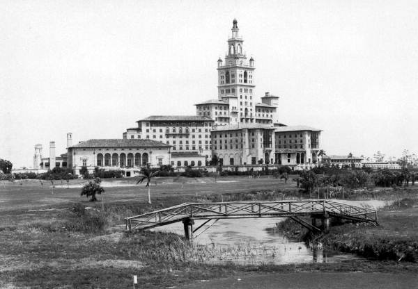 Looking east over the golf course at the Miami Biltmore Hotel - Coral Gables, Florida
