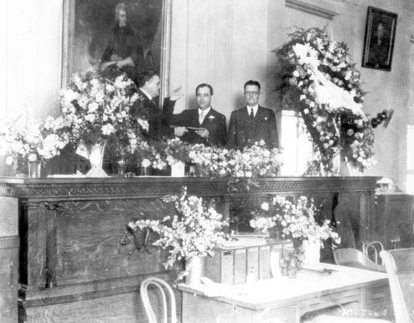 Patrick C. Whitaker being sworn in as President of the Florida Senate.