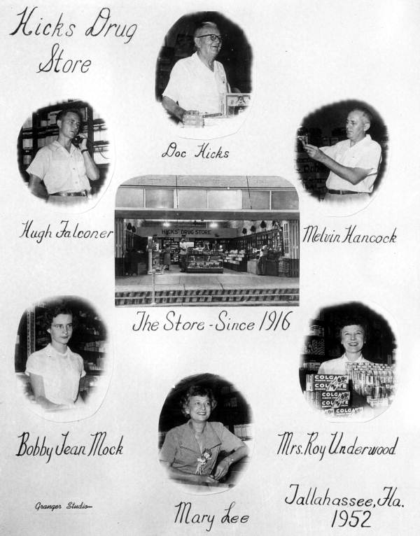Hick's drug store employees - Tallahassee, Florida.