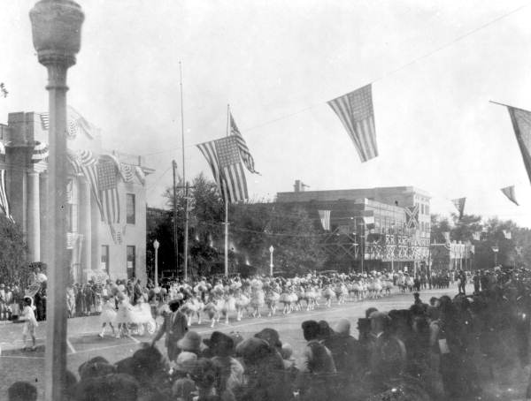 Children walking in centennial celebration parade - Tallahassee, Florida.