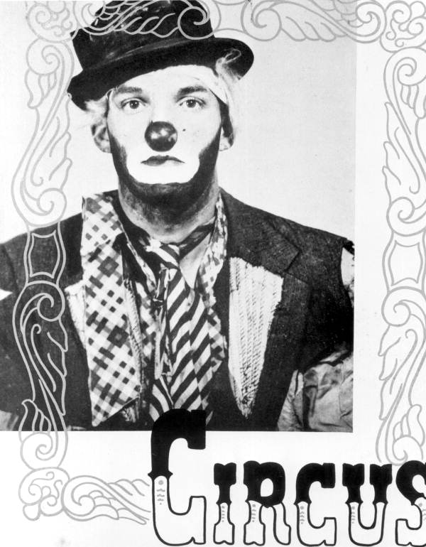 Portrait of a clown for the first year of the Florida State University circus - Tallahassee, Florida.