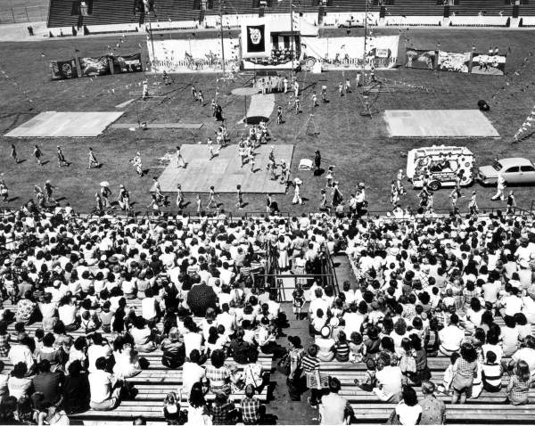 Florida State University Flying High Circus before there was a tent - Tallahassee, Florida