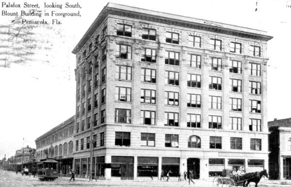 View of Blount Building from Palafox street - Pensacola, Florida.